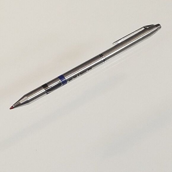 Citizens Gas Vintage Ballpoint Pen Chromatic Double Twist 2 Color Needs Refills - Picture 3 of 12